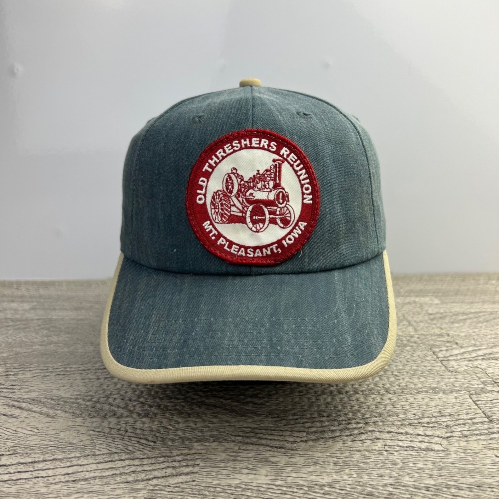 Vintage 80s Old Threshers Reunion‎ Hat Cap Snap Back Adjustable Blue K-Products